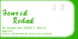 henrik rehak business card